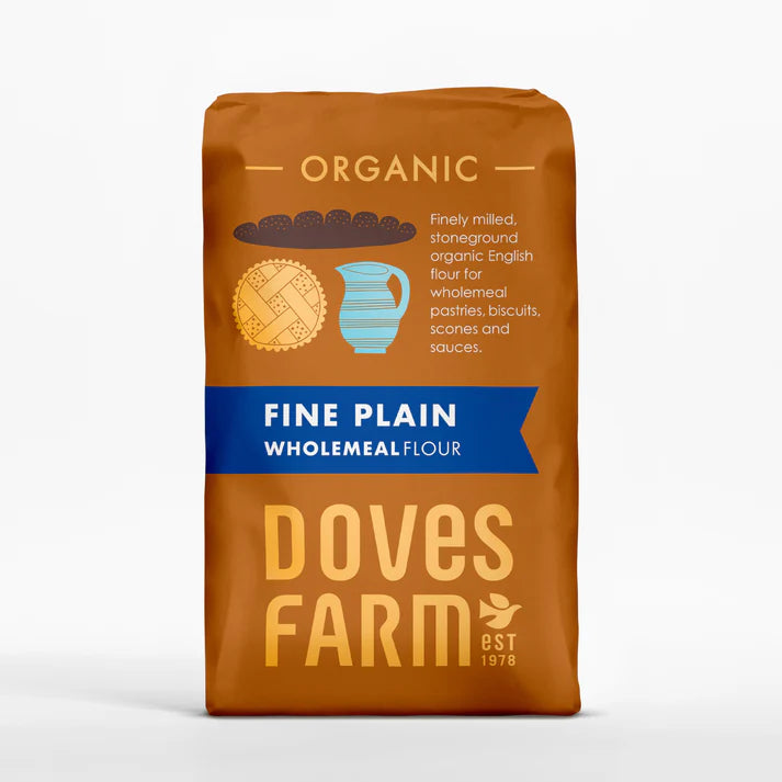 Doves Farm biologisch feines einfaches Vollkornmehl 5 x 1 kg