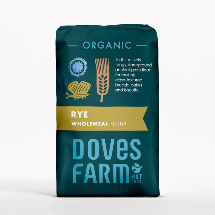Doves Farm Organic Rye Wholemeal Flour 5 x 1kg