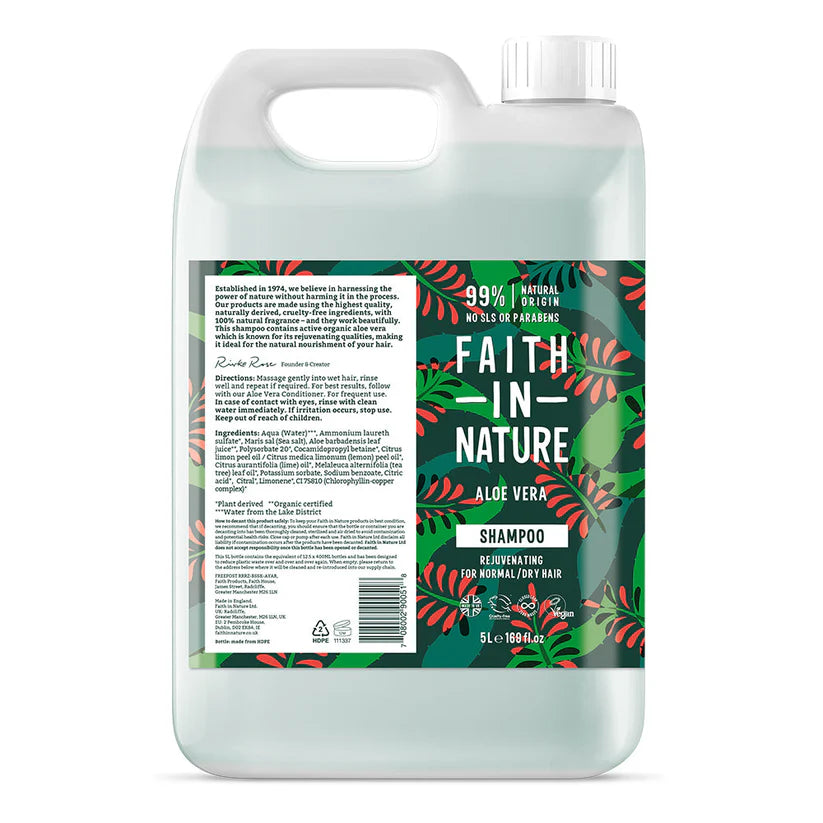 Faith In Nature Shampoo Aloe Vera 5 Litre
