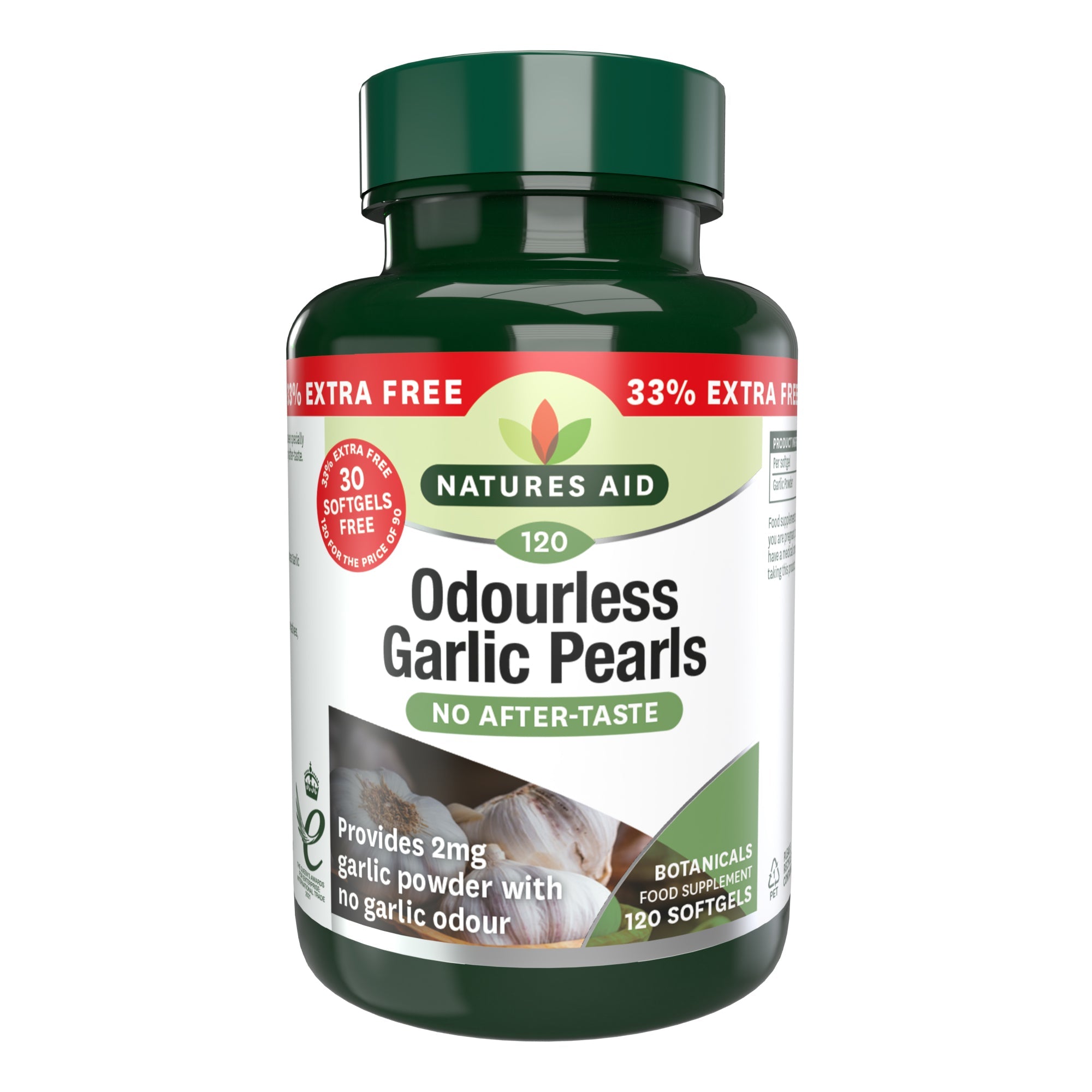 Nature's Aid Garlic Pearls (Odourless) Sgl-90+30