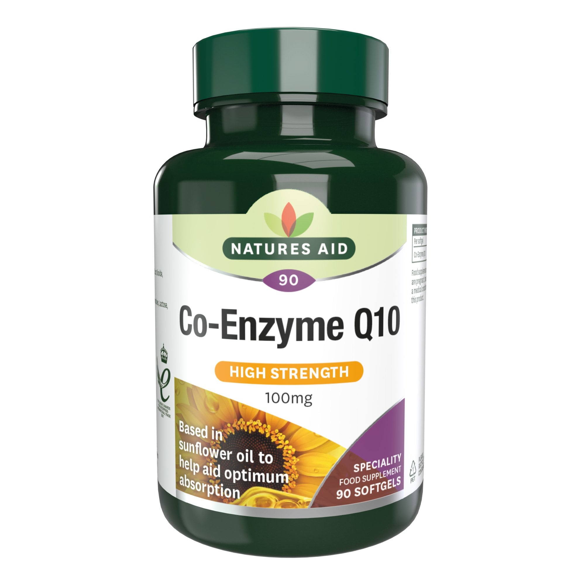 Coenzyme Q10 100 mg de Nature's Aid, 90 gélules