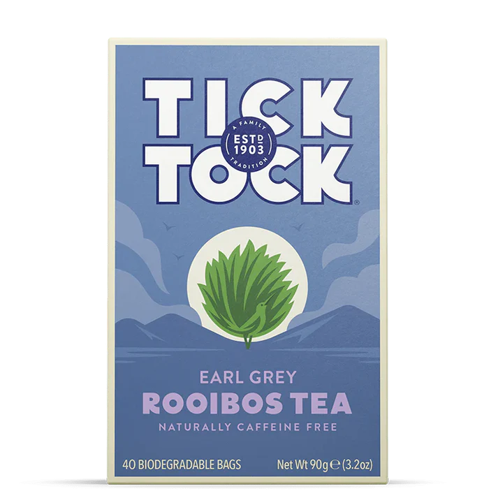 Tick Tock Earl Grey Rooibos Tea 40 Bags x 4