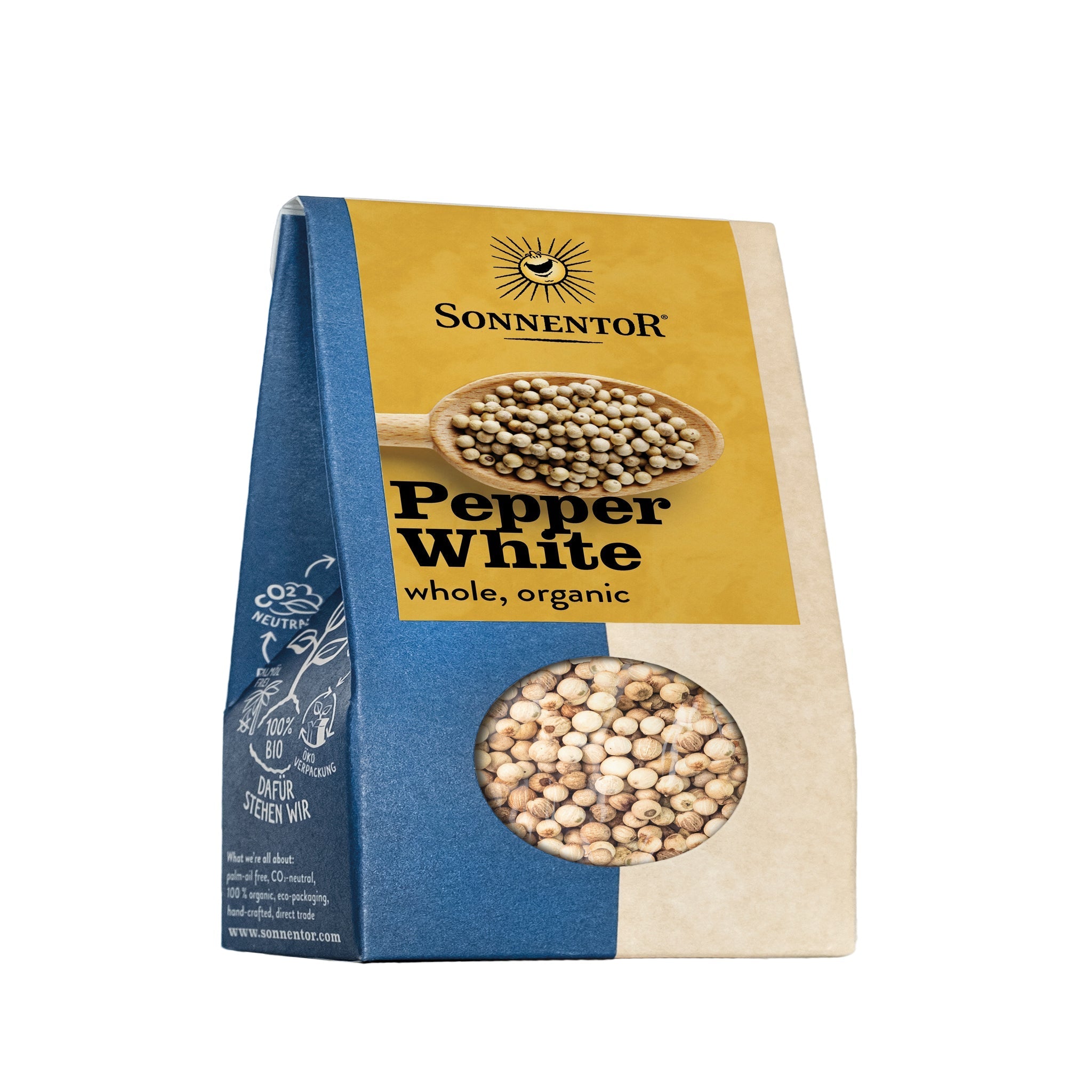 Sonnentor Organic Pepper White Whole 6 x 35g