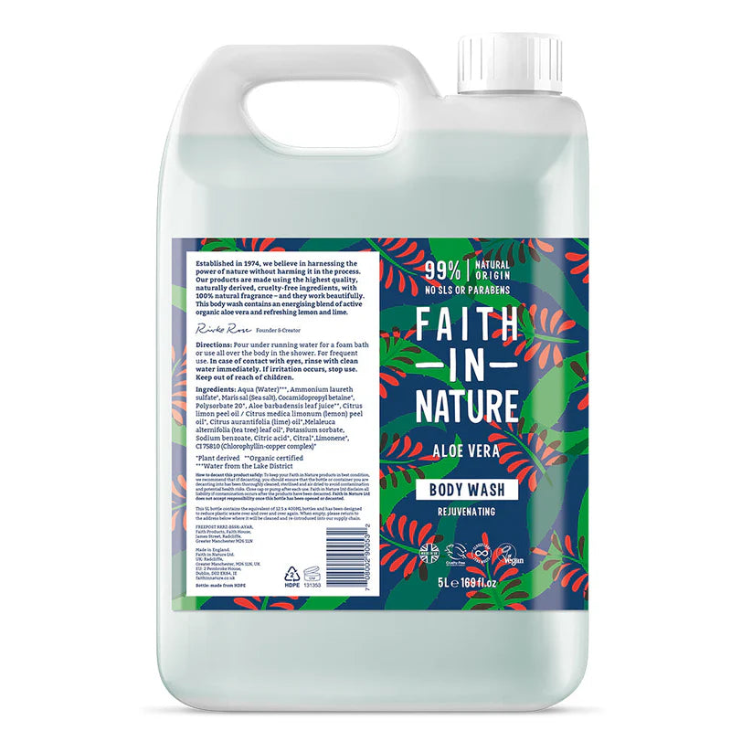 Faith In Nature Body Wash Aloe Vera 5 Litre