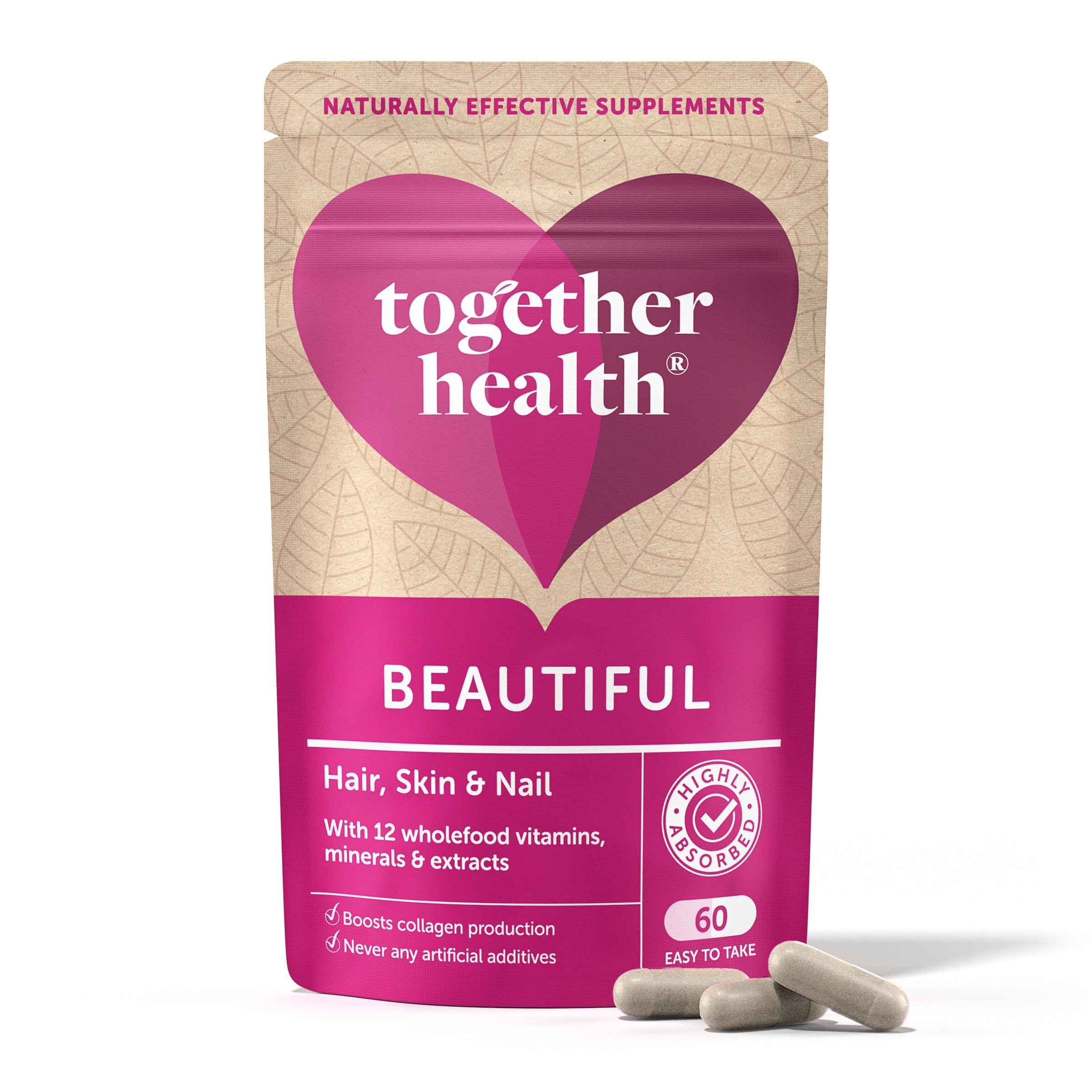 Together Health WholeVit Beautiful HSN Supplement 60 Capsules
