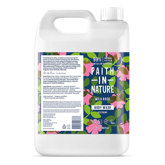 Faith In Nature Duschgel Wildrose 5 Liter