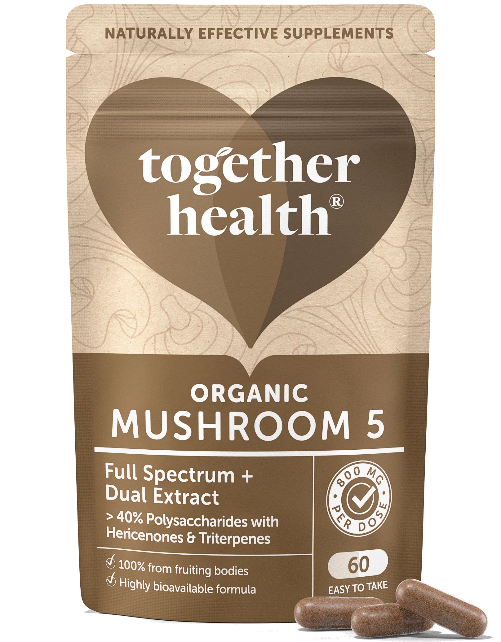 Together Health 5 Mushroom Complex (Org) 60 Capsules
