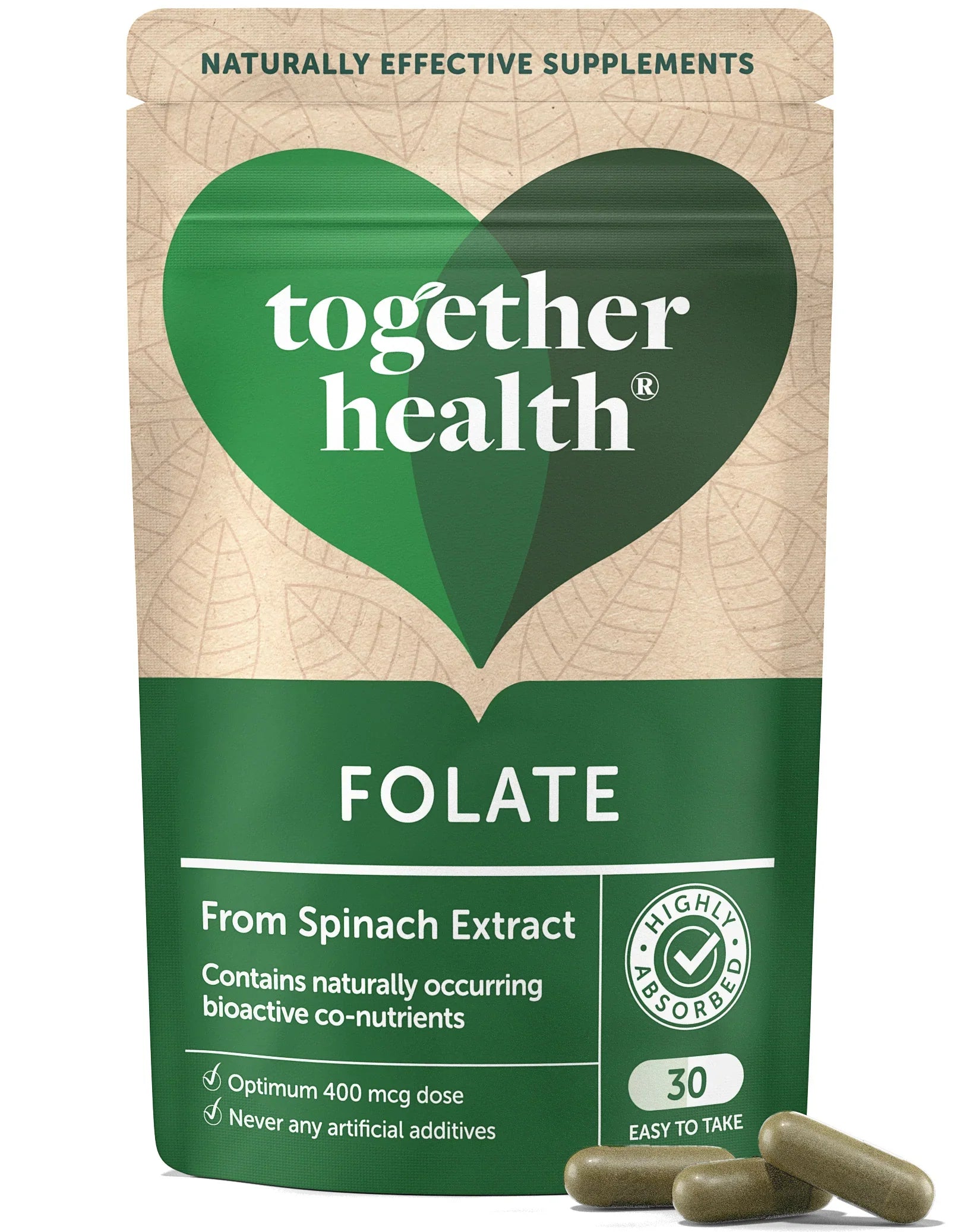 Together Health Natural Folate 30 Capsules