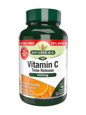 Nature's Aid Vit C 1000mg Low Acid Sgl-(90+30)