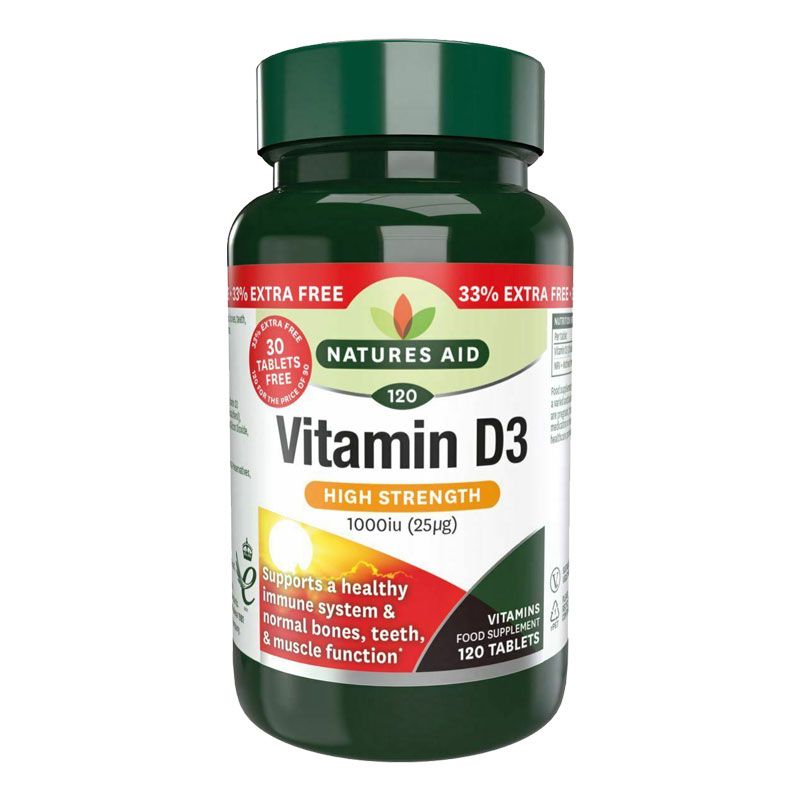 Nature's Aid Vit D3 1000 IU Sgl-(90+30)