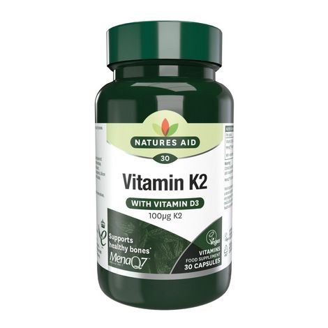 Nature's Aid Vitamin K 2100ug (with Vitamin D3) Sgl-30 Caps
