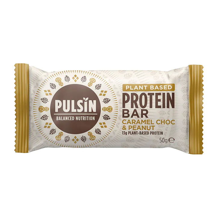 Pulsin Caramel & Choc Bar de protéine d'arachide 18 x 50g