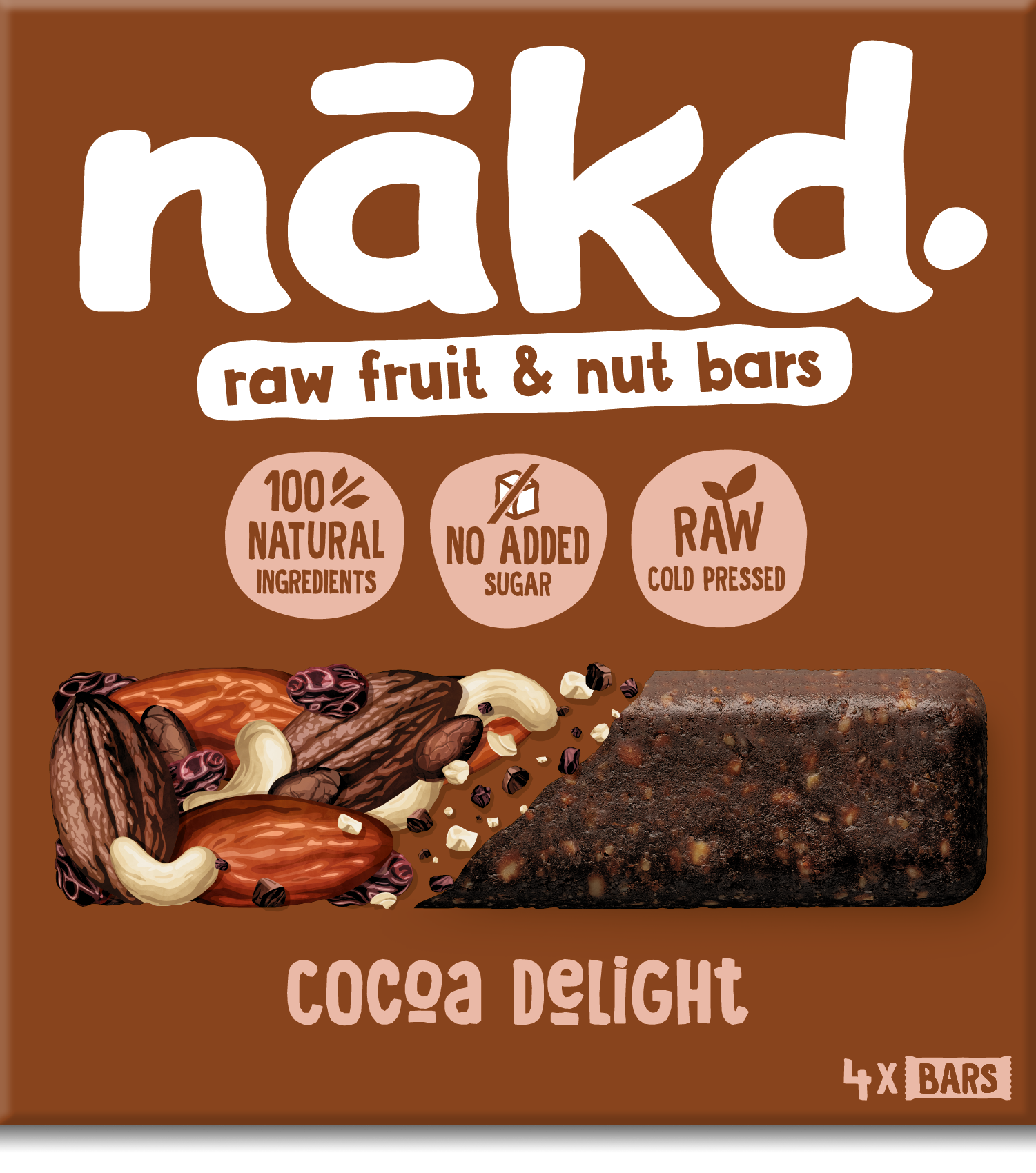 Nakd Cocoa Delight 4 Bar Multipack X 12