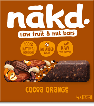 Nakd Cocoa Orange 4 Bar Multipack x 12