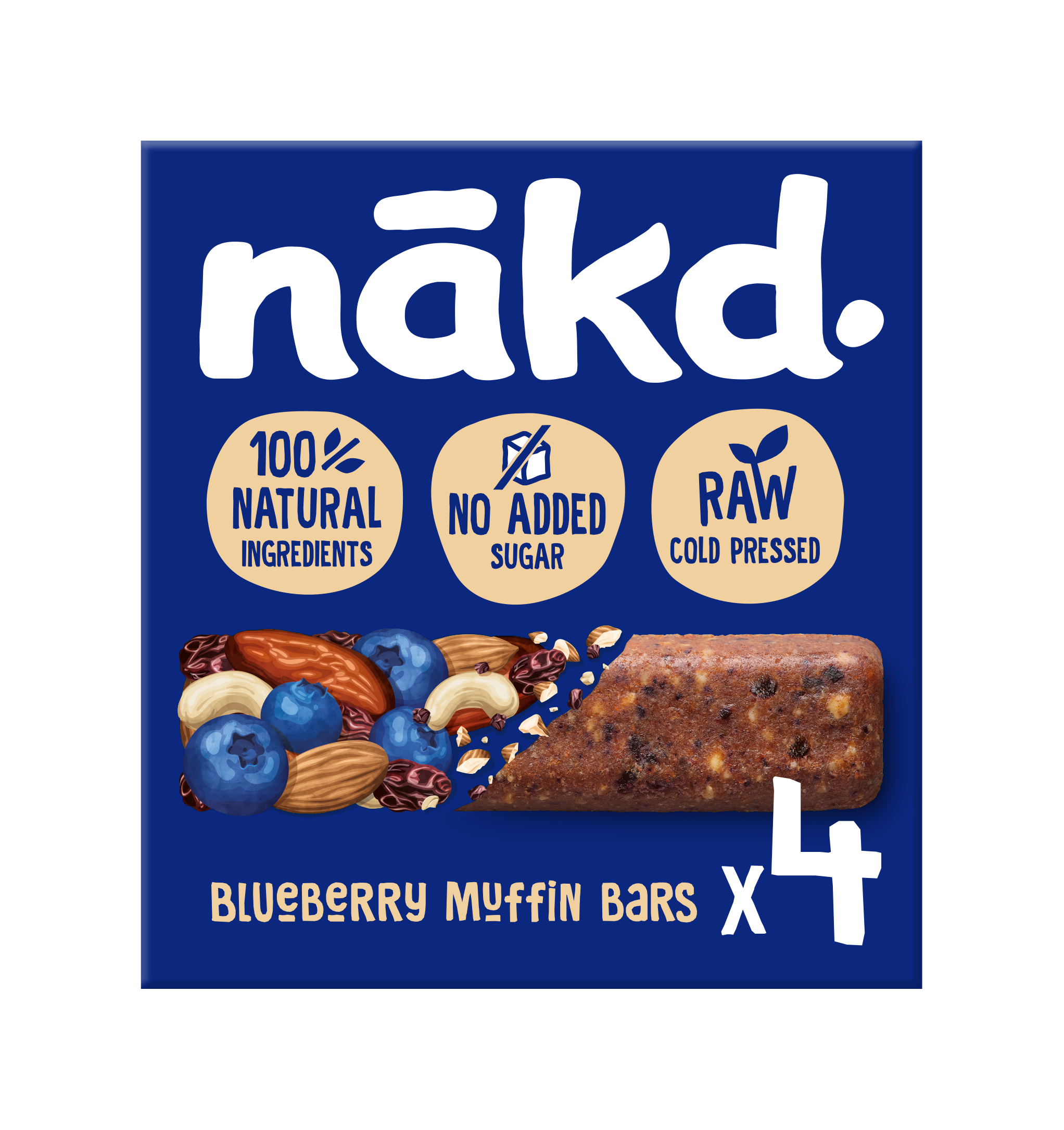 Nakd Blueberry Muffin 4 Bar Multipack X 12