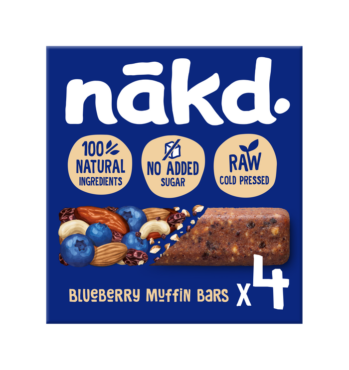 Nakd Blueberry Muffin 4 Bar Multipack x 12