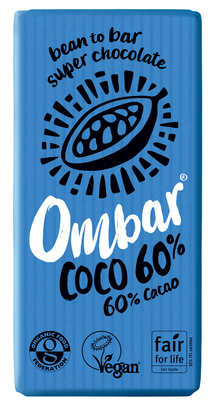 Ombar Coconut 60% Cocoa Raw Chocolate Bar 10 x 35g