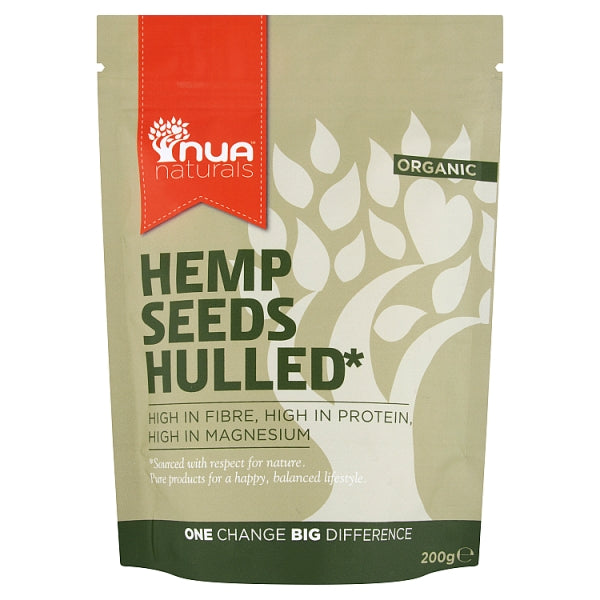 Nua Naturals Organic Hemp Seeds Hulled 200g