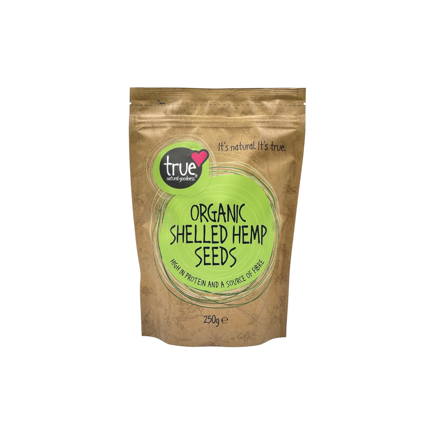 Hemp Seeds Shelled (Org) 37964A Sgl-250g