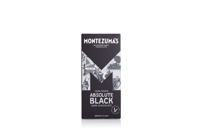Montezuma's Absolute Black 100% Cocoa Bar 12 x 90g
