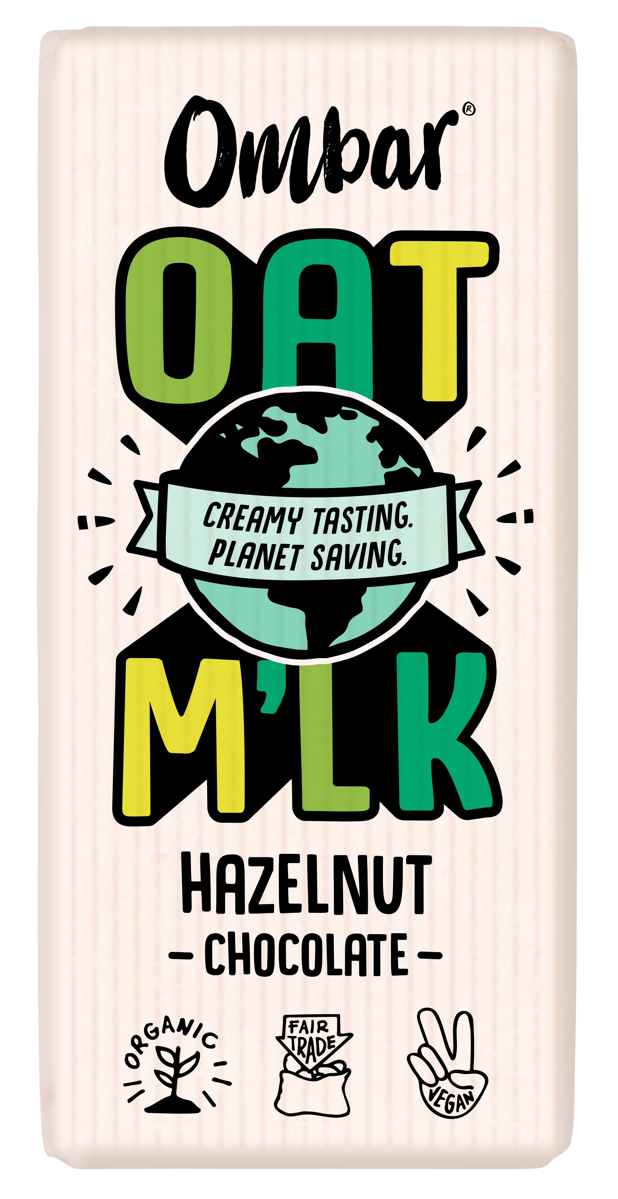 Ombar Oat M'lk Hazelnut Chocolate Bar 10 x 70g