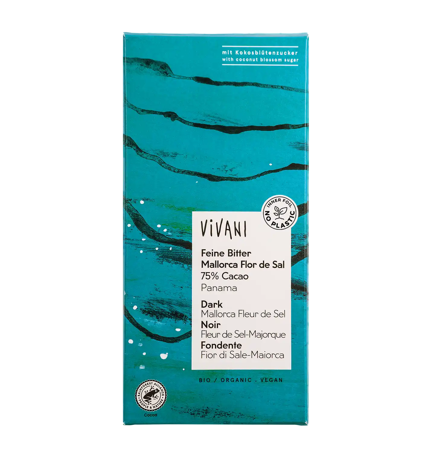 Vivani Dark Mallorca Fleur de Sel Bar 10 x 80g