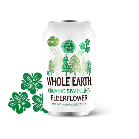 Whole Earth Organic Sparkling Elderflower 24 x 330ml
