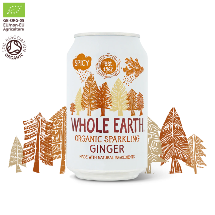 Whole Earth Organic Sparkling Ginger 24 x 330ml