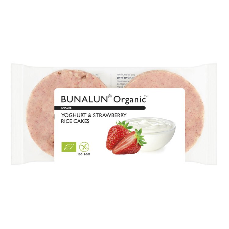 Bunalun Yoghurt & Strawberry Rice Cakes 12 x 100g