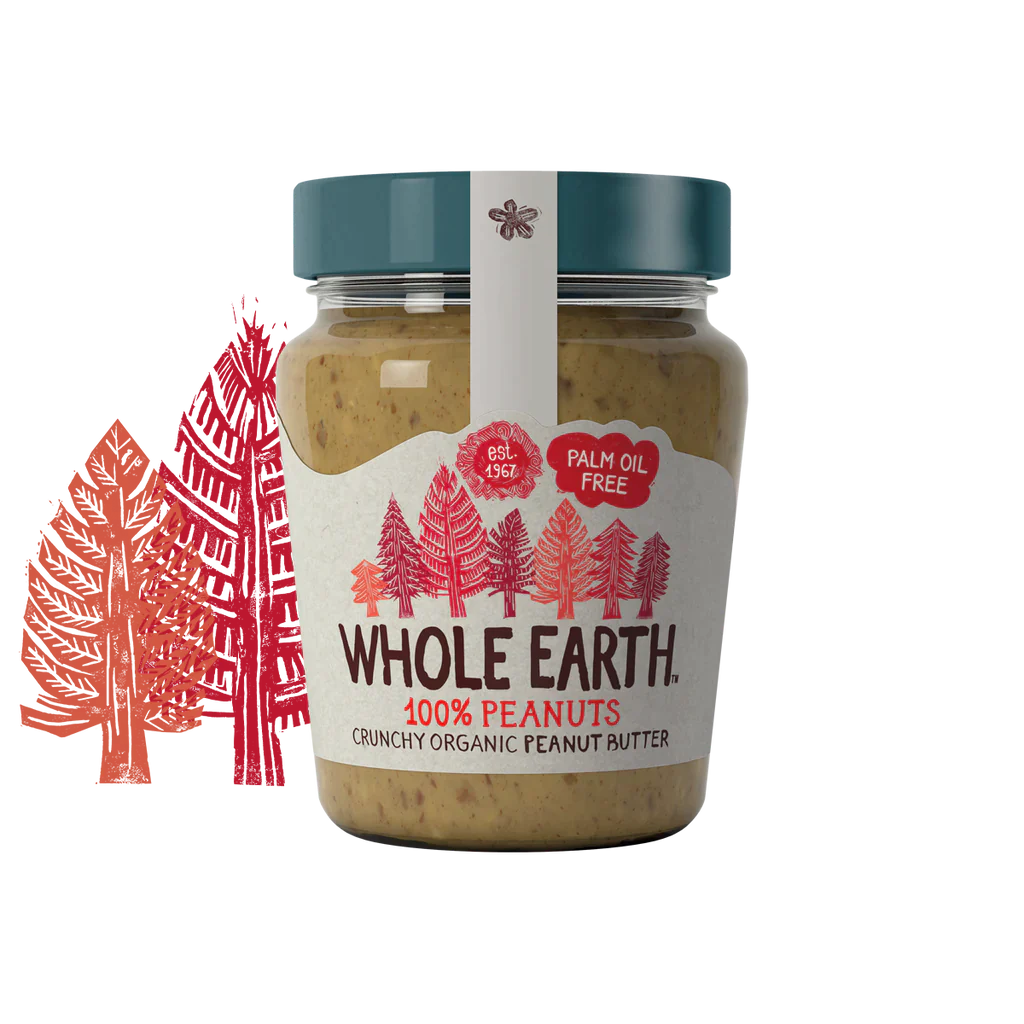 Whole Earth 100% Nuts Crunchy Peanut Butter 6 x 227g