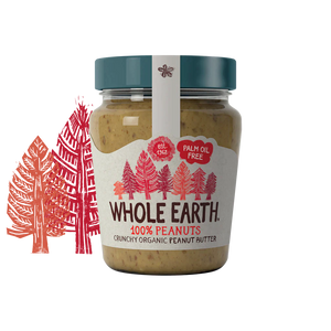 Whole Earth 100% Nuts Crunchy Peanut Butter 6 x 227g
