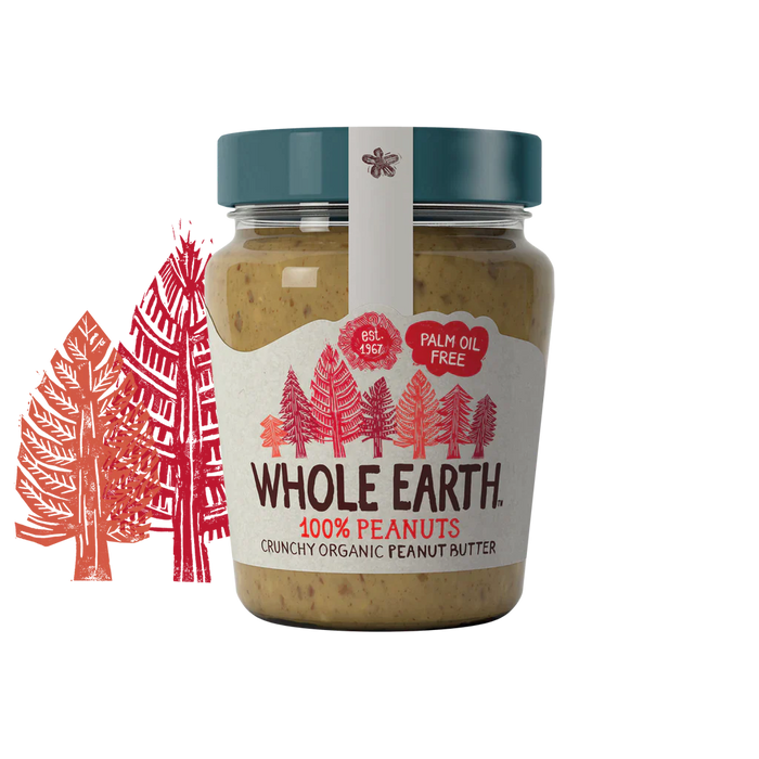 Whole Earth 100% Nuts Crunchy Peanut Butter 6 x 227g