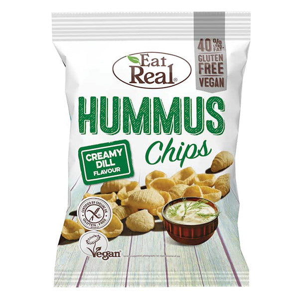 Eat Real Hummus Creamy Dill Chips 12 x 45g