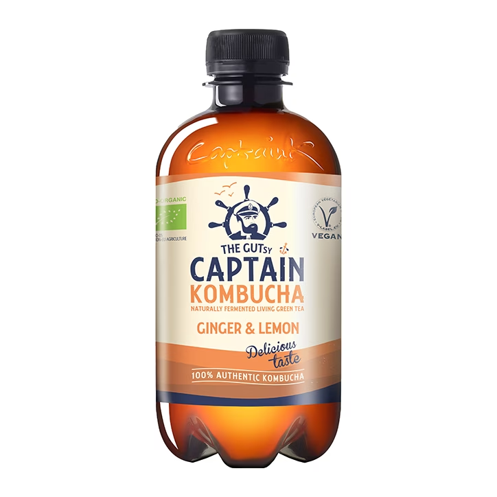 Captain Kombucha Lemon & Ginger 12 x 400ml
