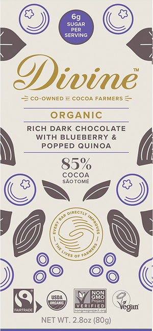 Dark 85% Chocolate Quinoa/Blueberry  42452A