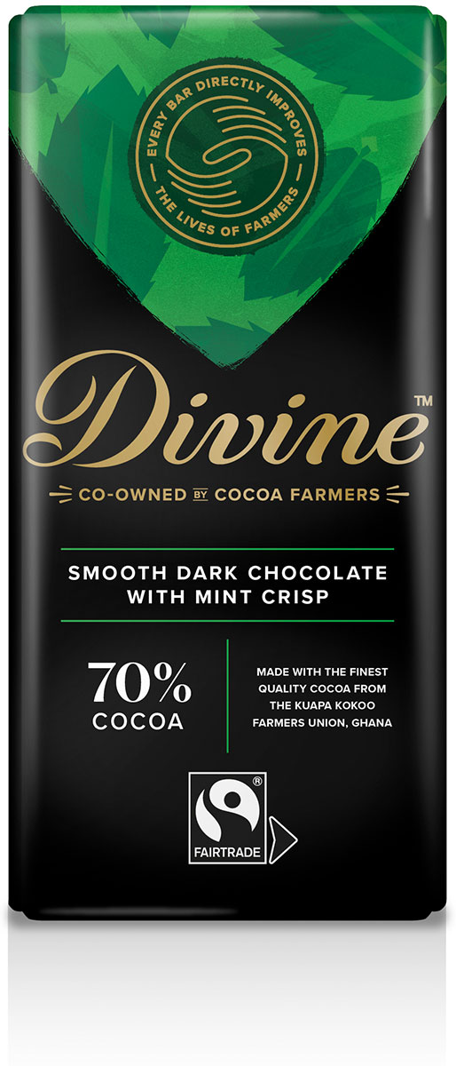 Divine 70% Dark Mint Crisp Chocolate 15 x 90g