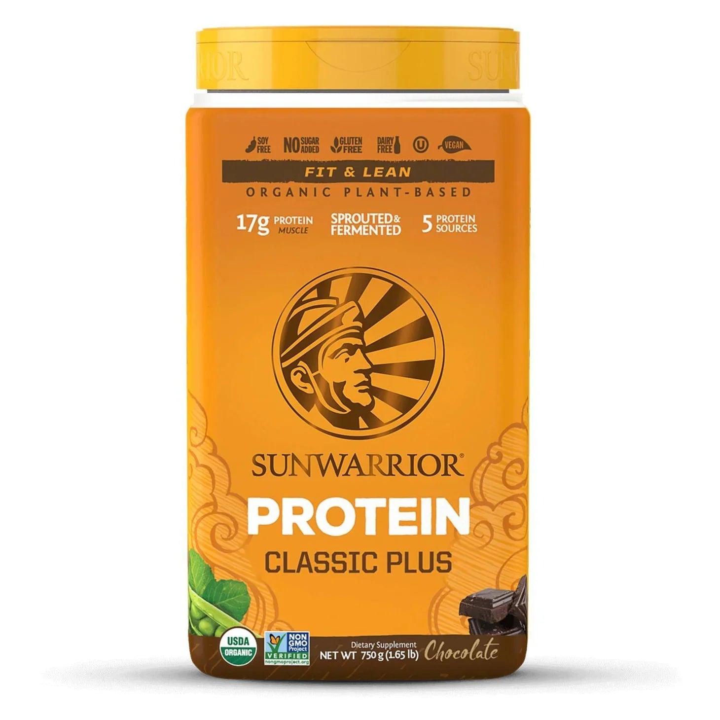 Sunwarrior Classic Plus Chocolate Protein Powder 750g